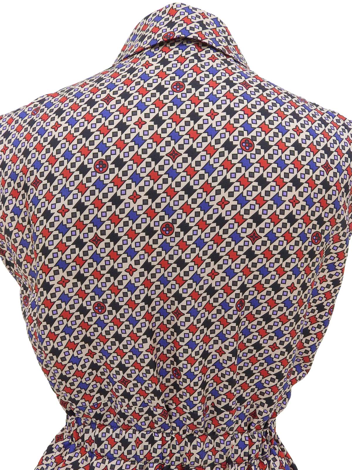 Monogram Pattern Sleeveless Shirt, Multi