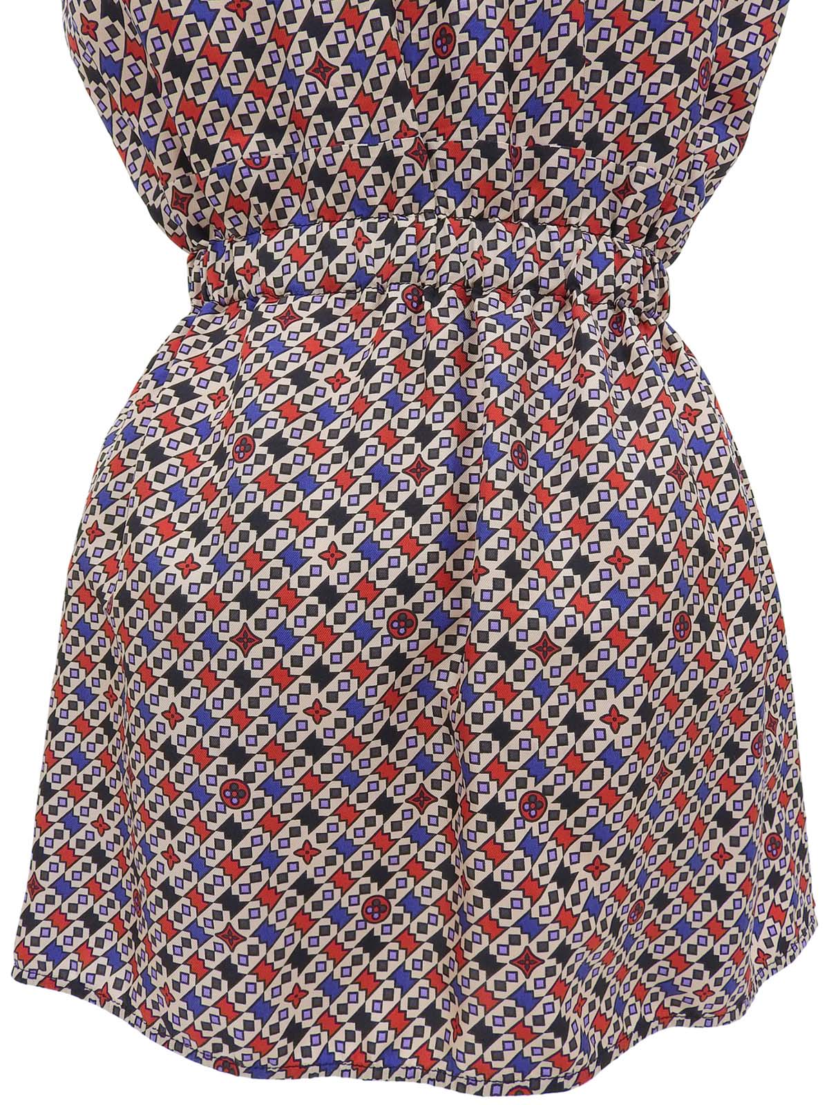 Monogram Pattern Sleeveless Shirt, Multi