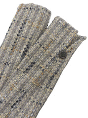 灰色/多色斜纹软呢无领套装