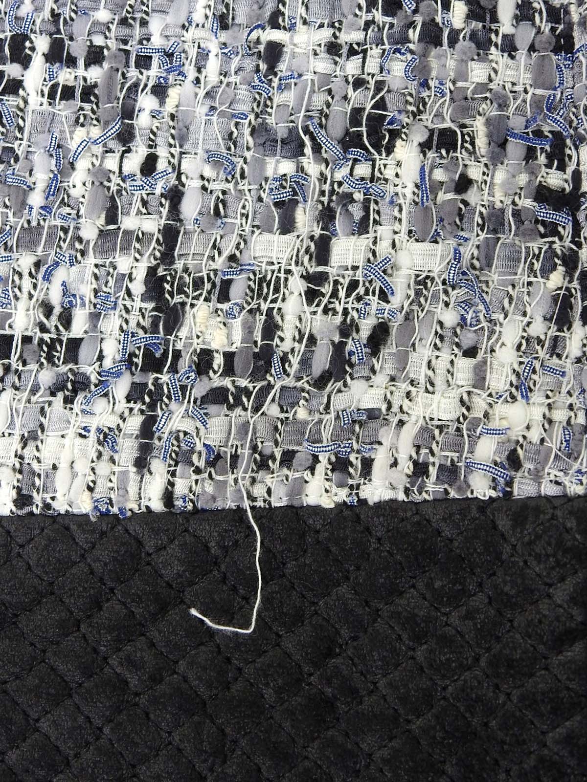 Tweed quilted combination set in grey/black