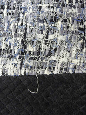 Tweed quilted combination set in grey/black