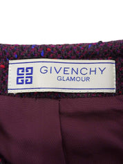 ツイードノーカラーセットアップ パープル/マルチ