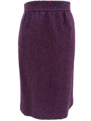 ツイードノーカラーセットアップ パープル/マルチ