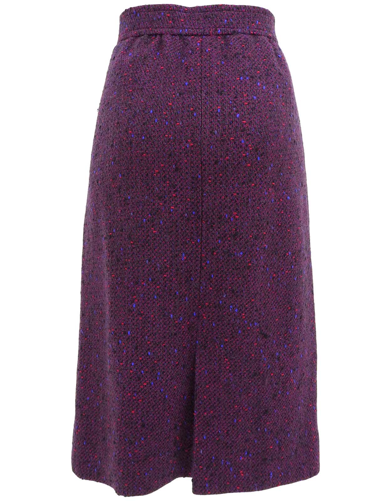 ツイードノーカラーセットアップ パープル/マルチ