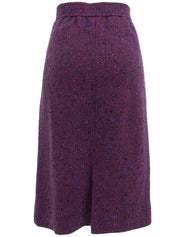 ツイードノーカラーセットアップ パープル/マルチ