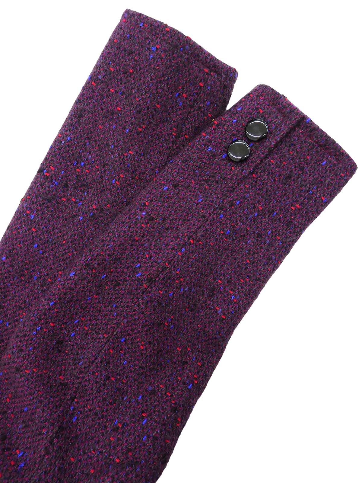 ツイードノーカラーセットアップ パープル/マルチ