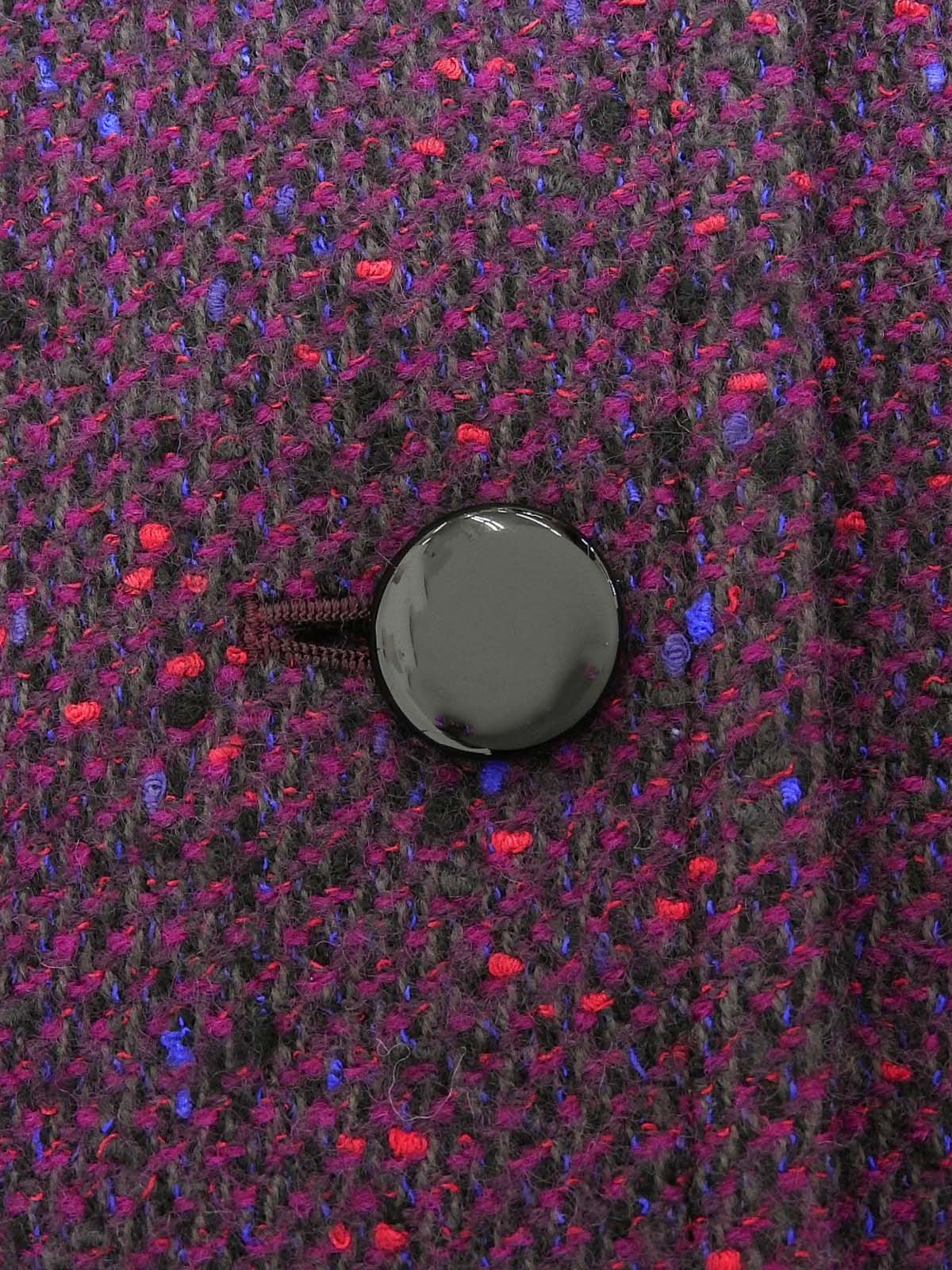 ツイードノーカラーセットアップ パープル/マルチ