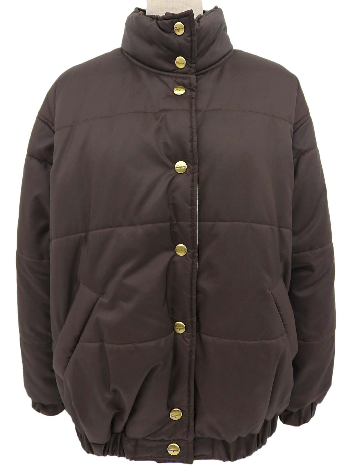 棕色logo纽扣夹克