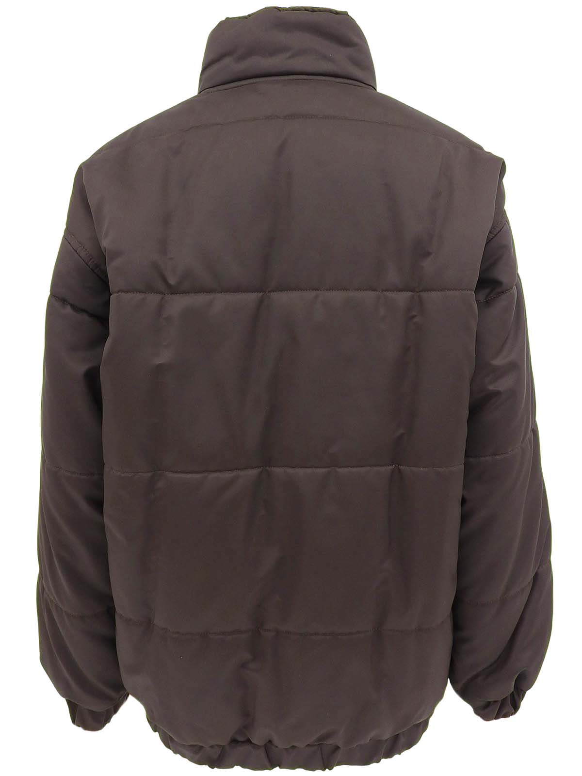 棕色logo纽扣夹克