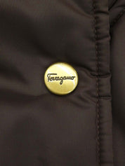 棕色logo纽扣夹克