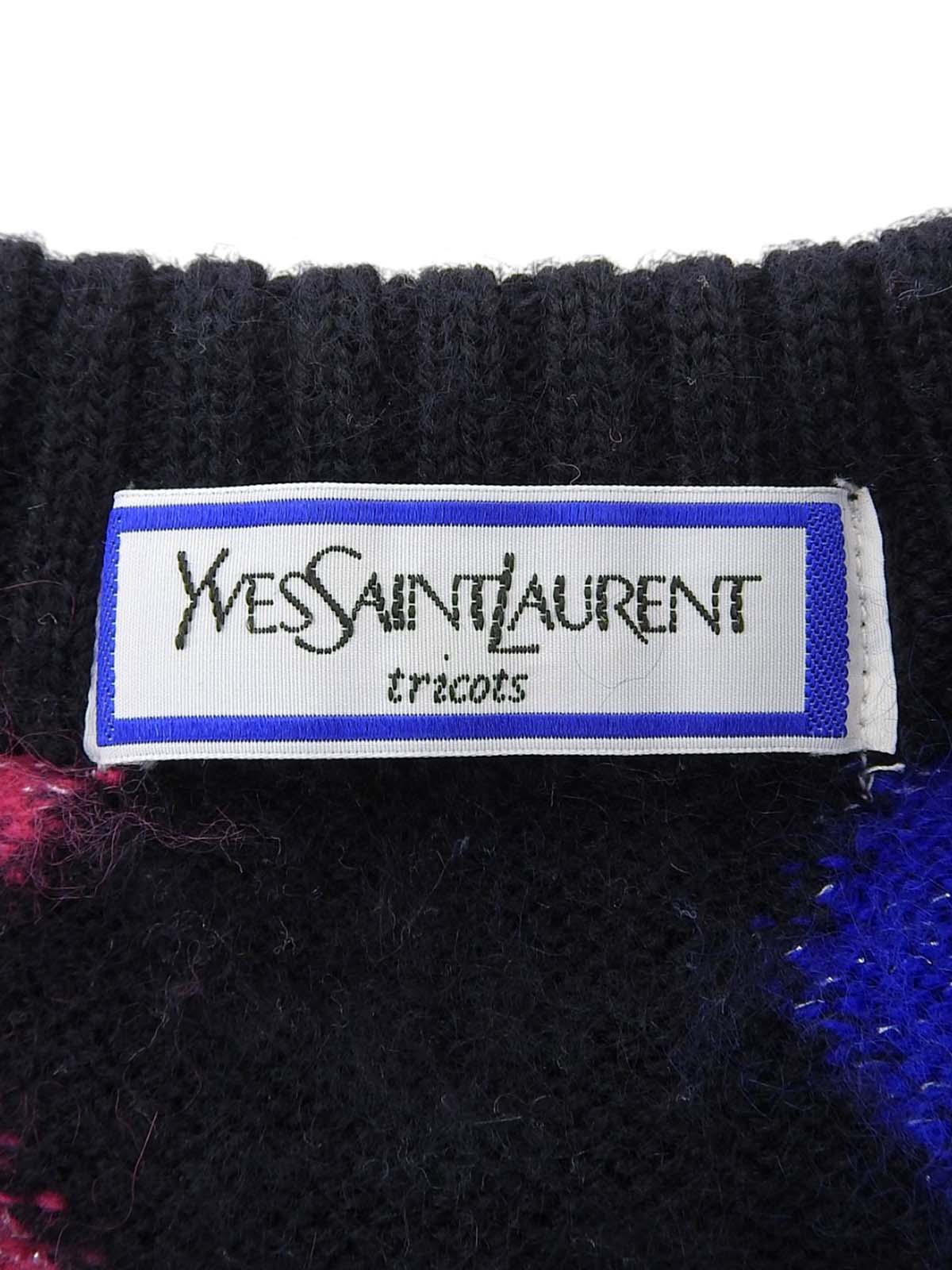 ジグザグロゴボタンカーディガン ブラック/マルチ