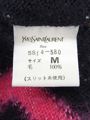 ジグザグロゴボタンカーディガン ブラック/マルチ