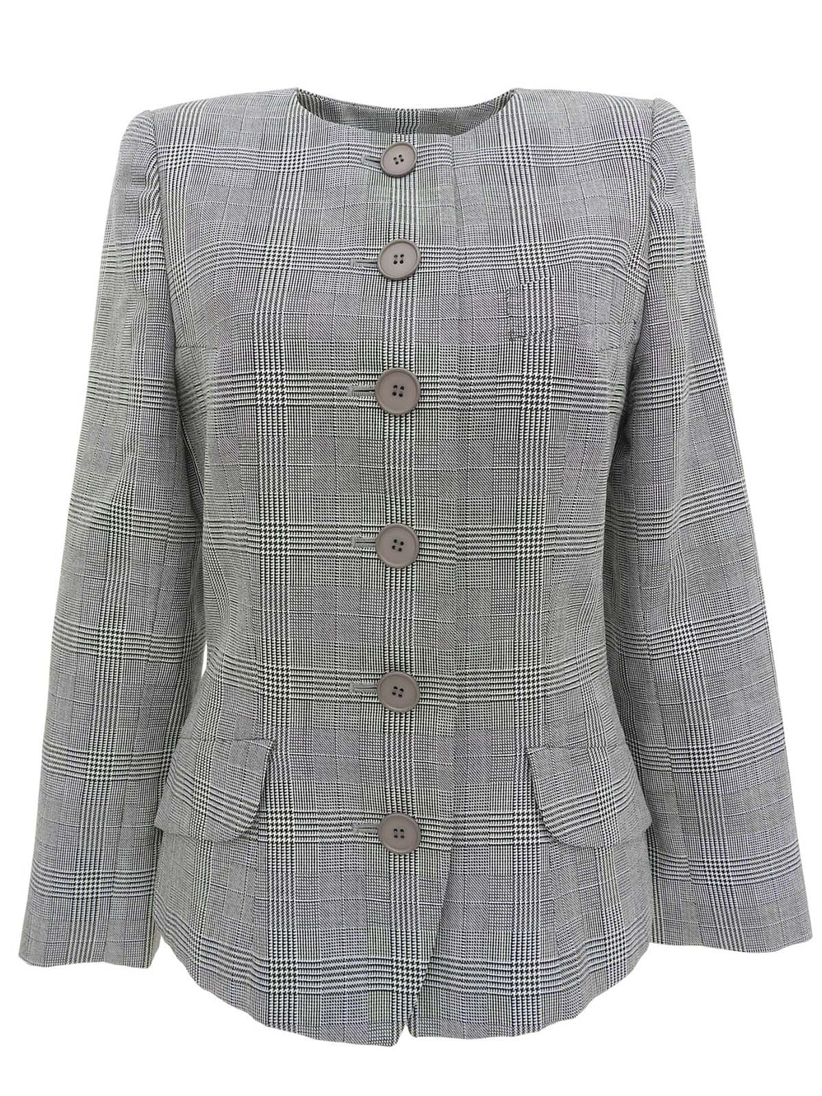 Glen Check Pattern Jacket in Black/White