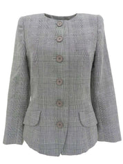 Glen Check Pattern Jacket in Black/White