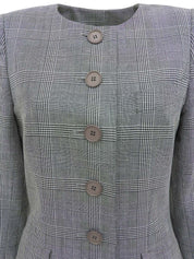 Glen Check Pattern Jacket in Black/White