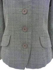 Glen Check Pattern Jacket in Black/White