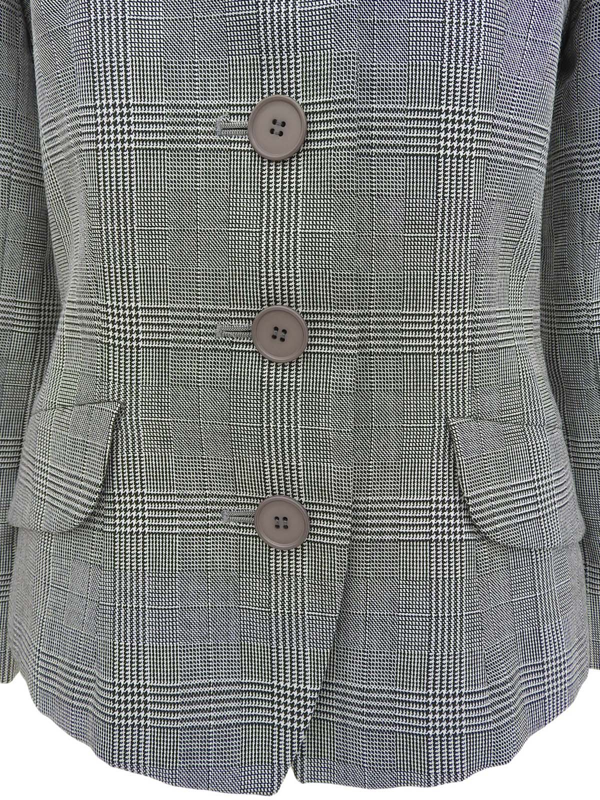 Glen Check Pattern Jacket #9 Black/White