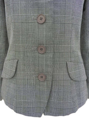 Glen Check Pattern Jacket #9 Black/White