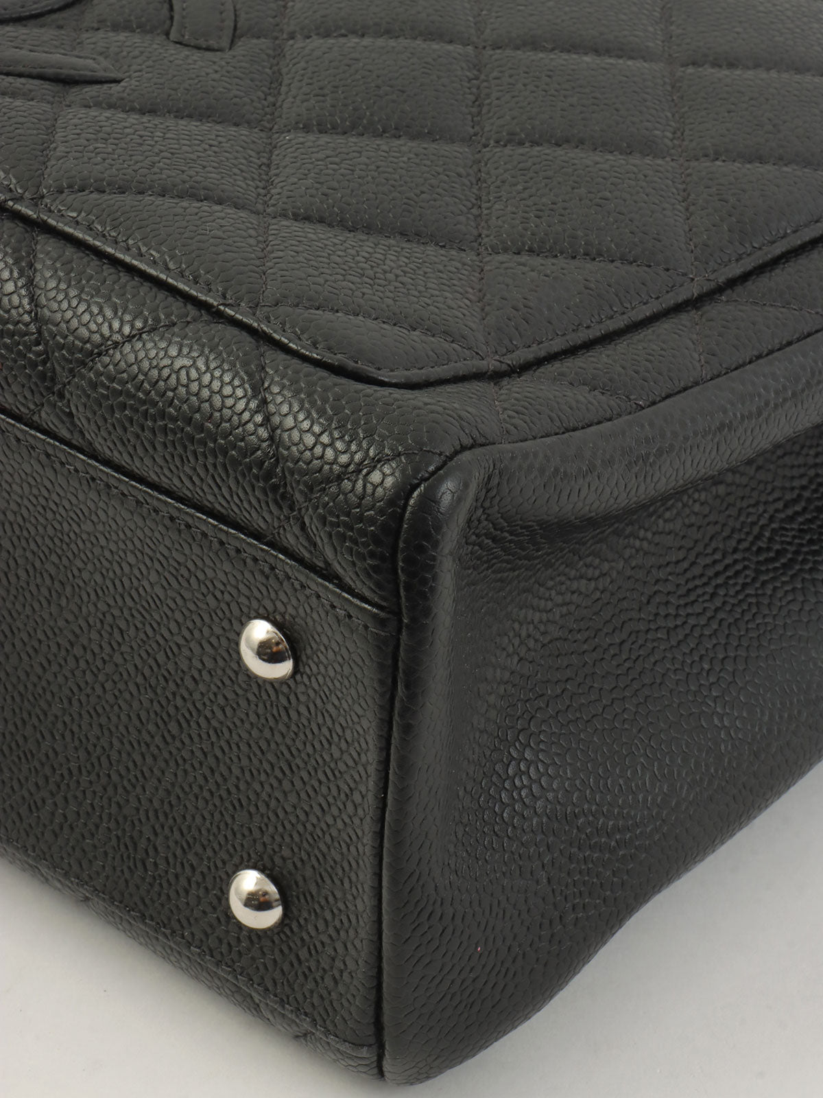 2000年頃製 キャビアスキンCCマークステッチトートバッグ ブラック