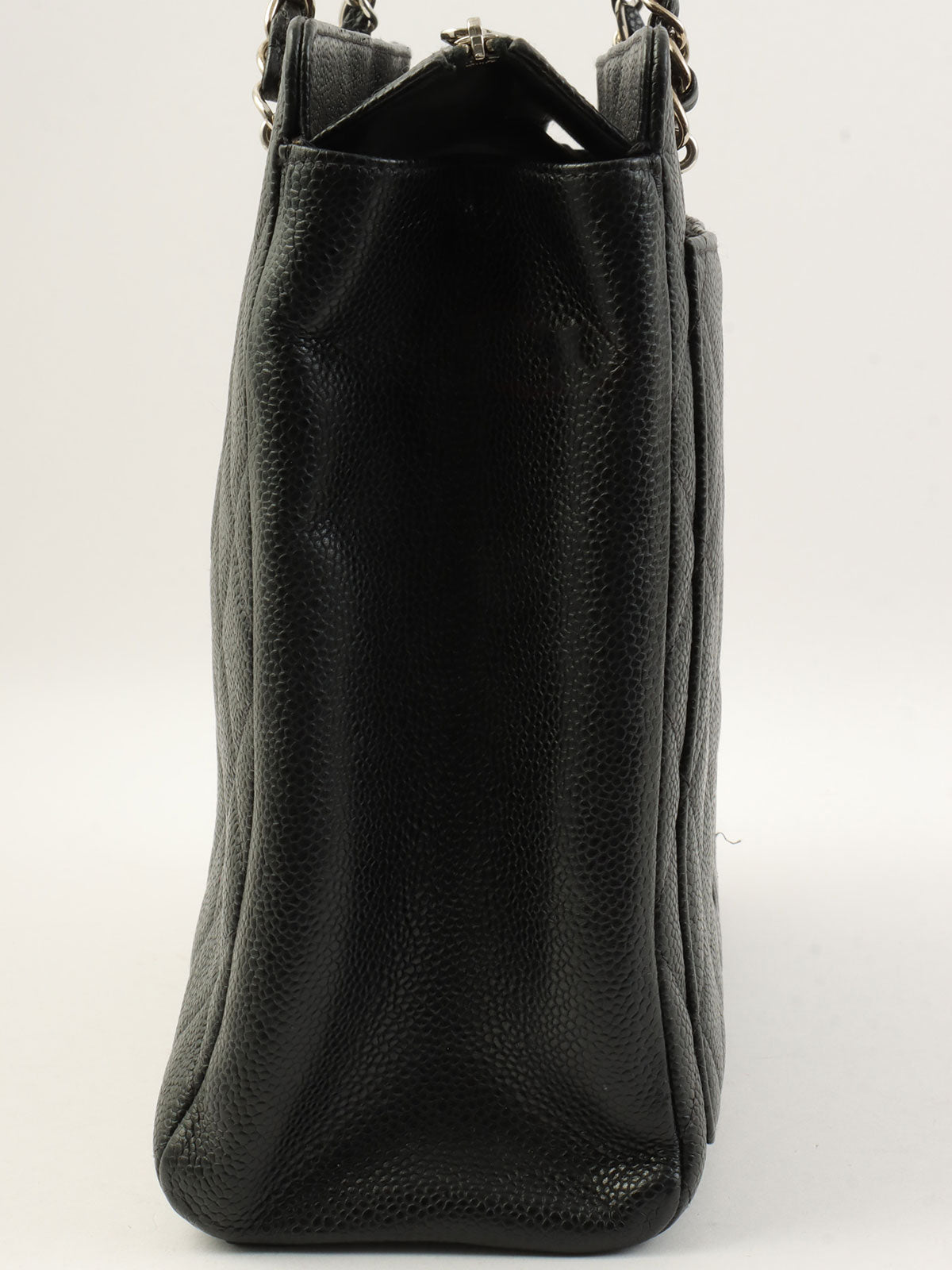 2000年頃製 キャビアスキンCCマークステッチトートバッグ ブラック