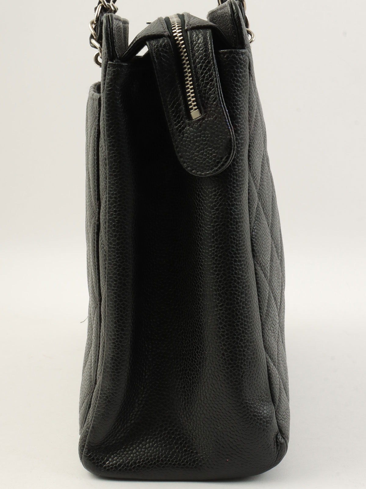 2000年頃製 キャビアスキンCCマークステッチトートバッグ ブラック