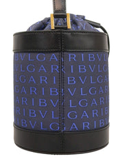 ロゴマニアビーゼロワンハンドバッグ ネイビー/ブラック