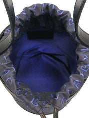 ロゴマニアビーゼロワンハンドバッグ ネイビー/ブラック