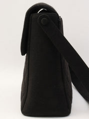Circa 1998 Cotton CC Turnlock Shoulder Bag Black
