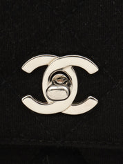Circa 1998 Cotton CC Turnlock Shoulder Bag Black