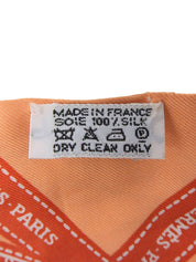 Bolduc Ribbon Pattern Twilly Orange