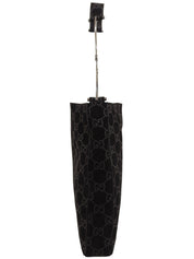 スエードGGパターンショルダーバッグ ブラック