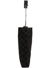 スエードGGパターンショルダーバッグ ブラック