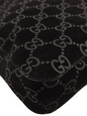 スエードGGパターンショルダーバッグ ブラック