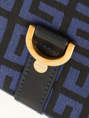 ロゴプレートワンショルダーバッグ パープル/ブラック