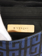 ロゴプレートワンショルダーバッグ パープル/ブラック