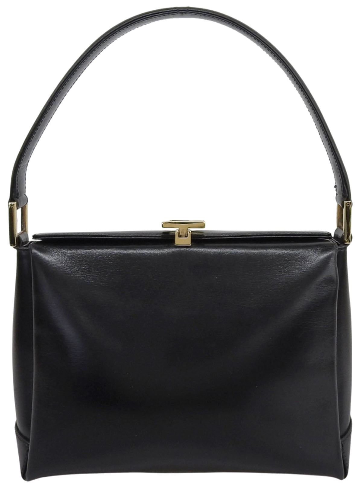 Logo Plate Handbag Black