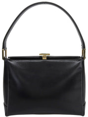 Logo Plate Handbag Black