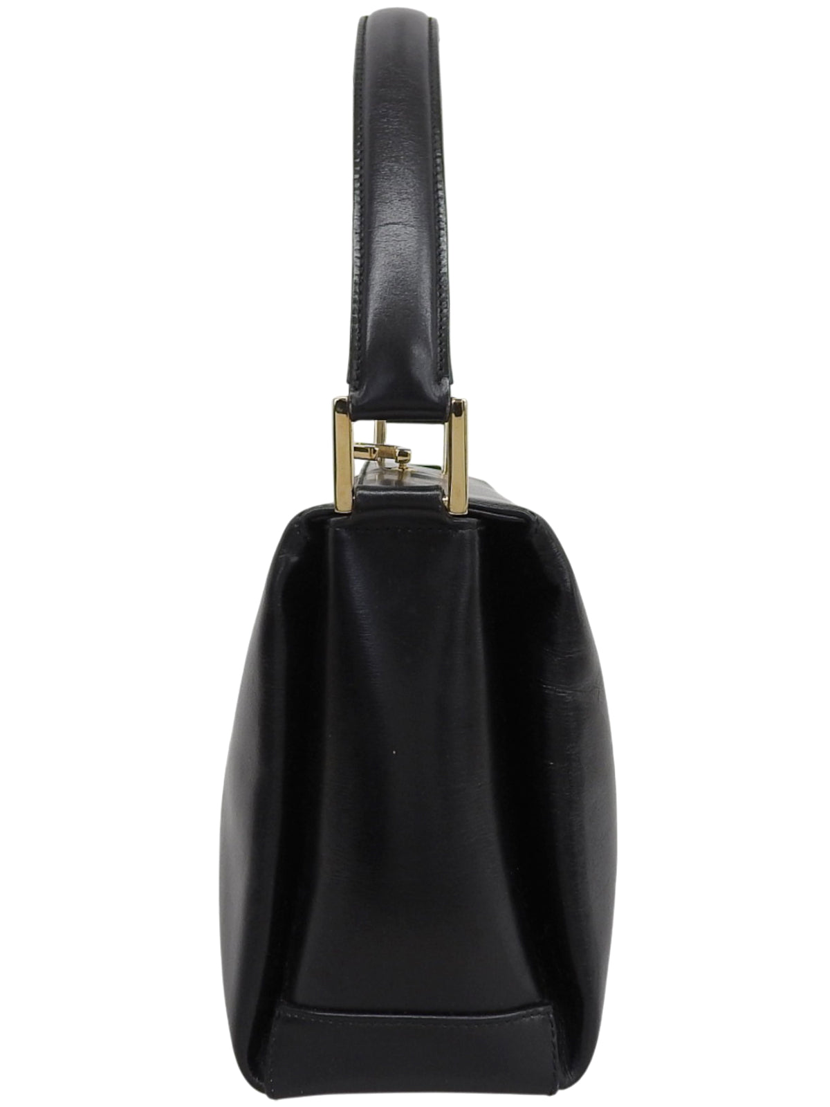 Logo Plate Handbag Black