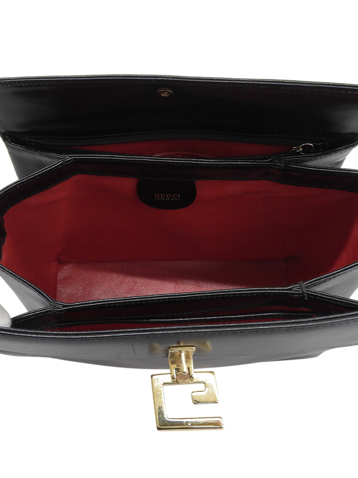 Logo Plate Handbag Black