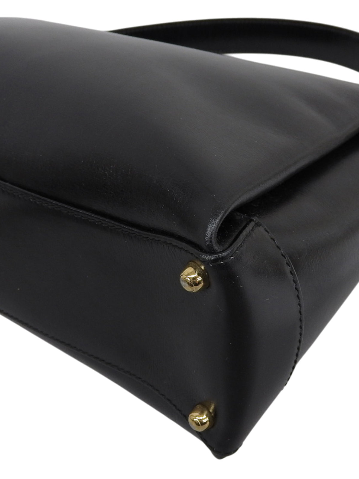 Logo Plate Handbag Black