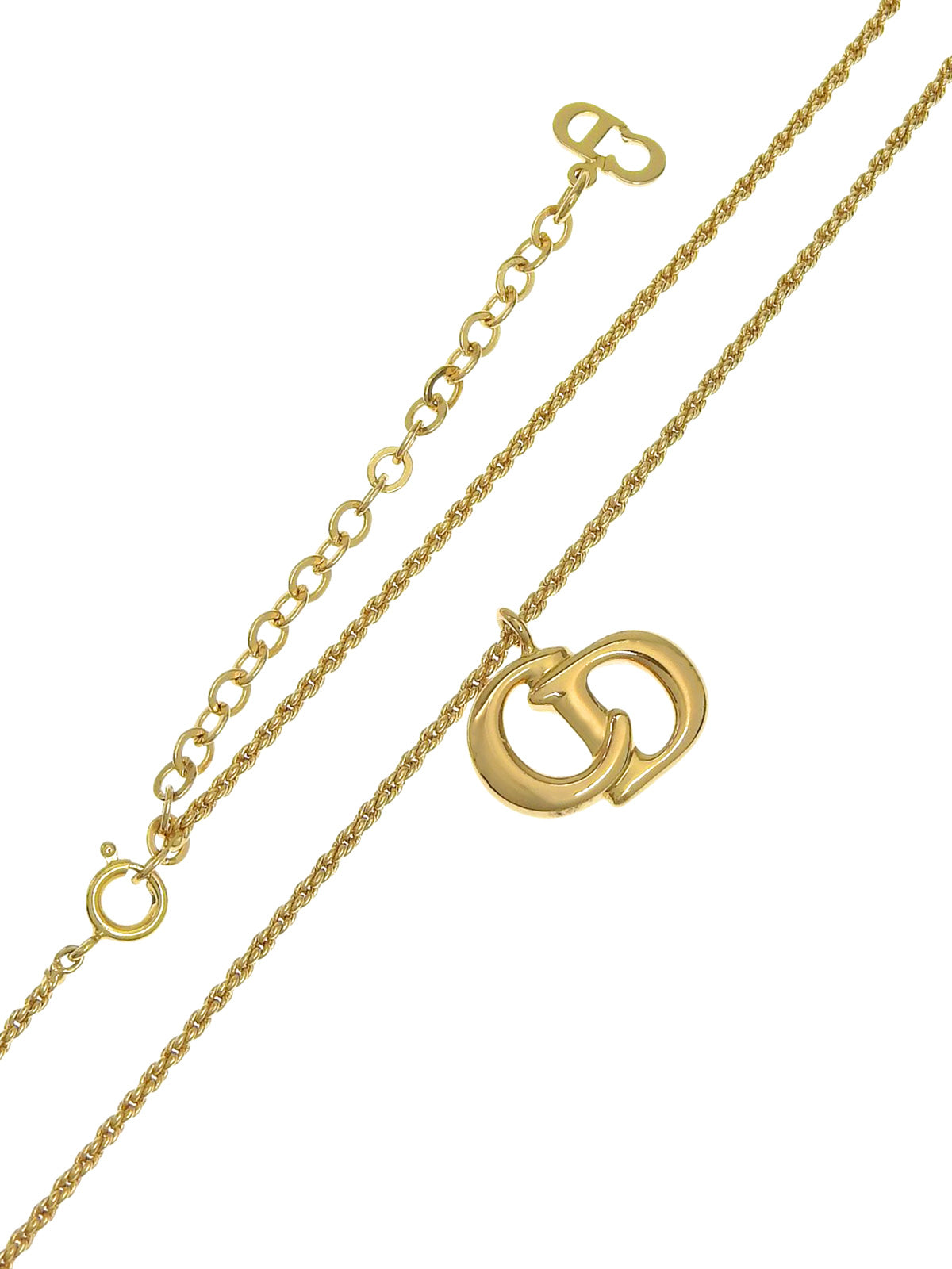 Logo Plate Necklace Gold