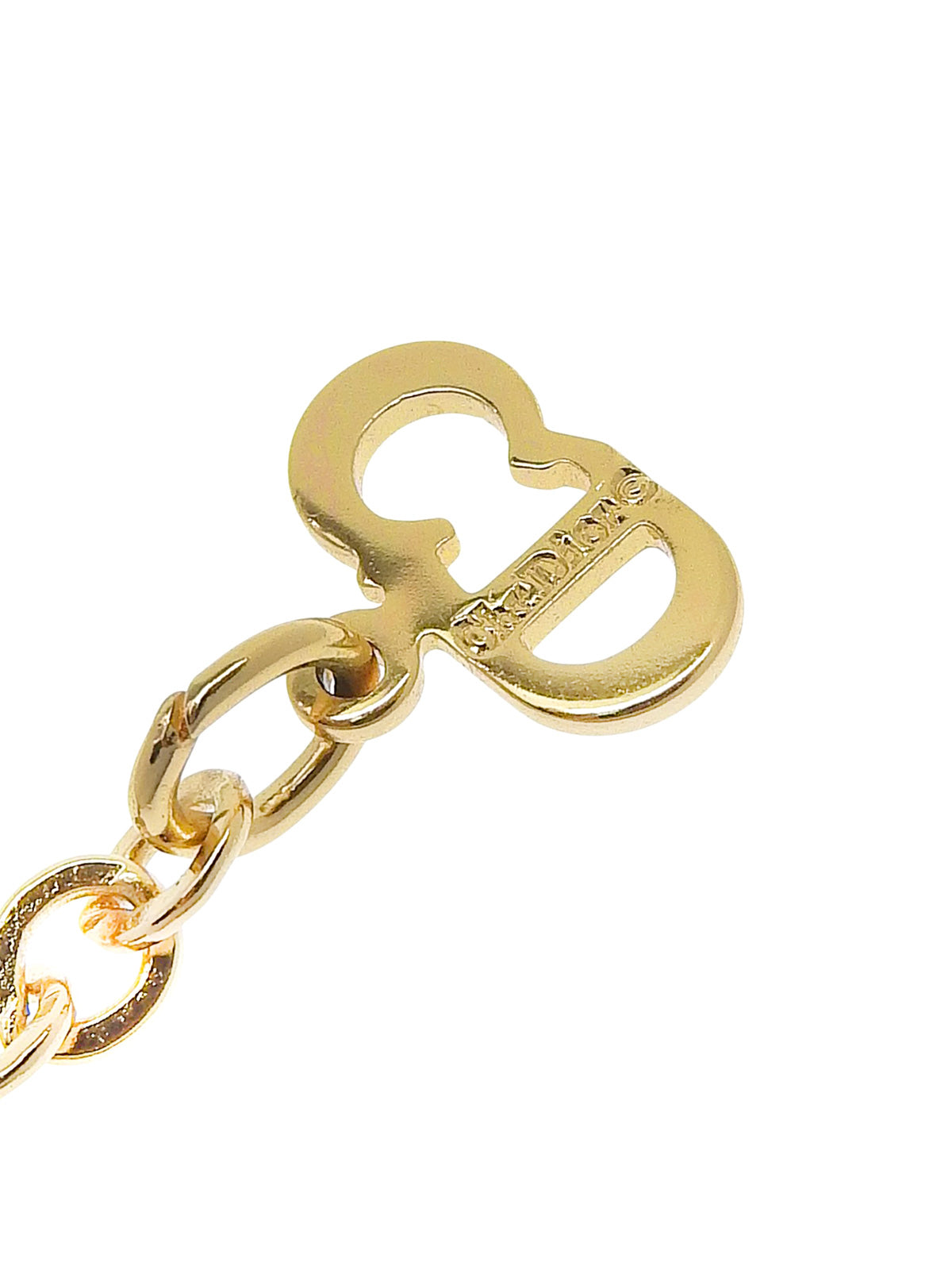 Logo Plate Necklace Gold