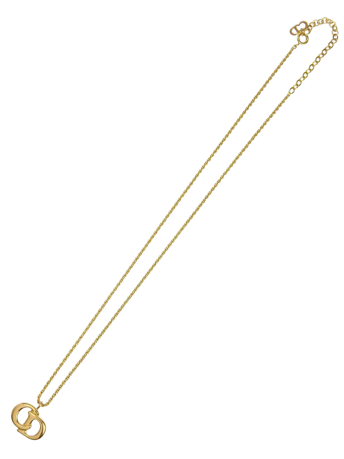 Logo Plate Necklace Gold