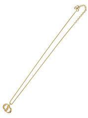 Logo Plate Necklace Gold