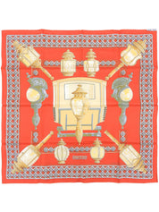 Carré 90 FEUX DE ROUTE Pattern Scarf Red