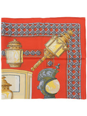 Carré 90 FEUX DE ROUTE Pattern Scarf Red