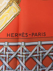 Carré 90 FEUX DE ROUTE Pattern Scarf Red