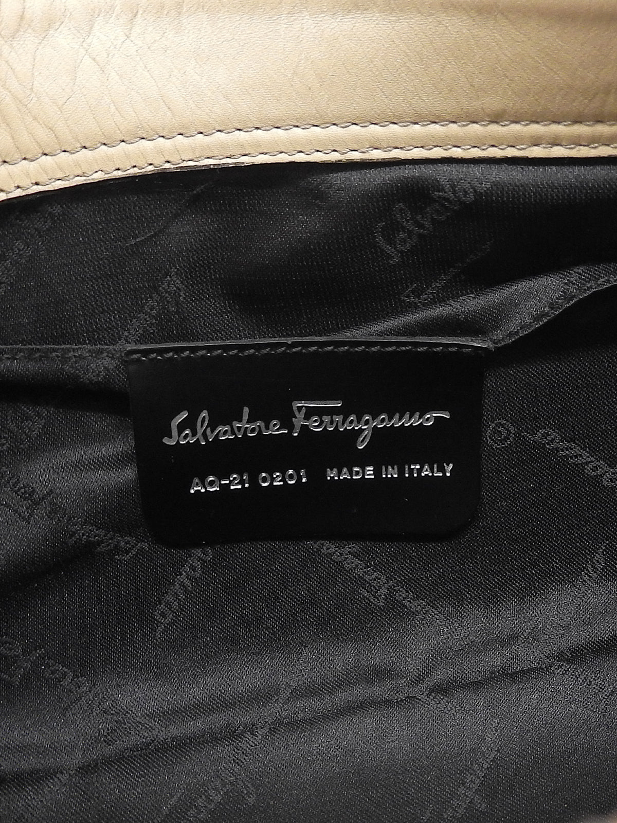 ガンチーニパターンワンショルダーバッグ ブラック/ベージュ