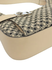 ガンチーニパターンワンショルダーバッグ ブラック/ベージュ