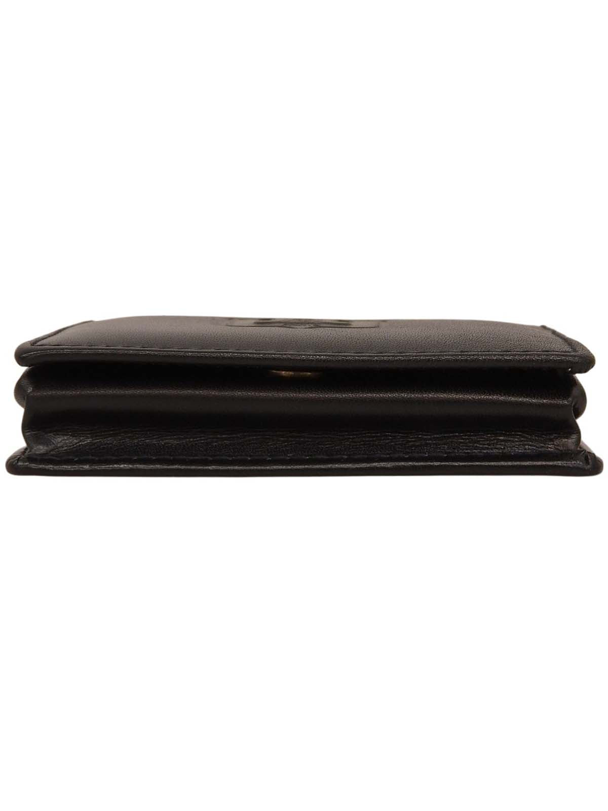 Macadam Logo Embossed Coin Case Black